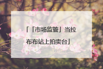 「市场监管」当拉布布站上拍卖台