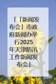 「新闻发布会」市政府新闻办举行2025年天津防汛工作新闻发布会