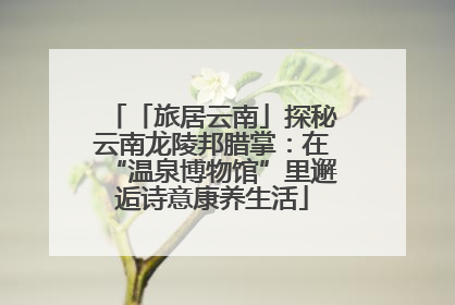 「旅居云南」探秘云南龙陵邦腊掌：在“温泉博物馆”里邂逅诗意康养生活