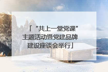 “共上一堂党课”主题活动暨党建品牌建设座谈会举行