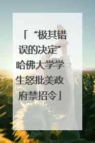 “极其错误的决定”哈佛大学学生怒批美政府禁招令