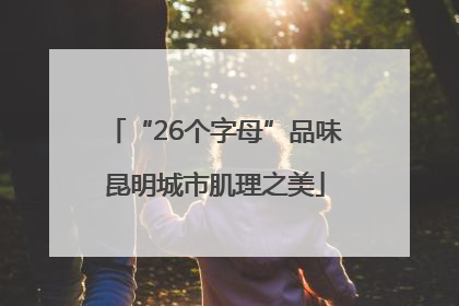 “26个字母”品味昆明城市肌理之美