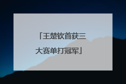 王楚钦首获三大赛单打冠军