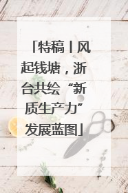 特稿丨风起钱塘，浙台共绘“新质生产力”发展蓝图