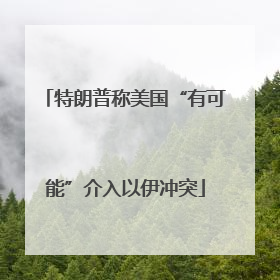 特朗普称美国“有可能”介入以伊冲突