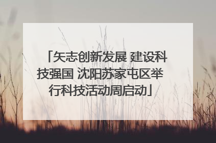矢志创新发展 建设科技强国 沈阳苏家屯区举行科技活动周启动