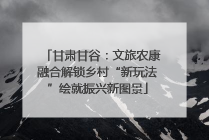 甘肃甘谷：文旅农康融合解锁乡村“新玩法”绘就振兴新图景
