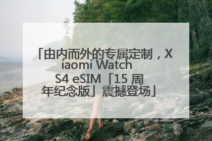 由内而外的专属定制，Xiaomi Watch S4 eSIM「15 周年纪念版」震撼登场