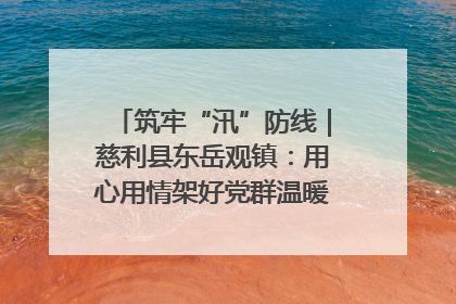 筑牢“汛”防线｜慈利县东岳观镇：用心用情架好党群温暖悠长的“连心桥”