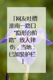 网友吐槽淮南一路口“隐形台阶路”致人摔伤，当地：已加装护栏