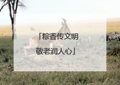 粽香传文明 敬老润人心