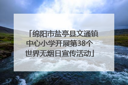 绵阳市盐亭县文通镇中心小学开展第38个世界无烟日宣传活动
