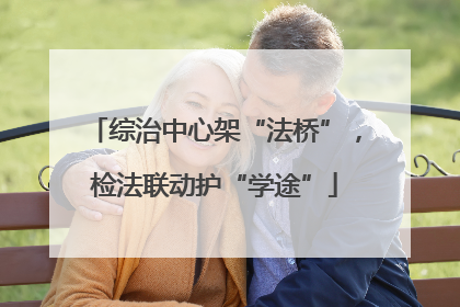 综治中心架“法桥”，检法联动护“学途”