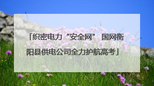 织密电力“安全网” 国网衡阳县供电公司全力护航高考