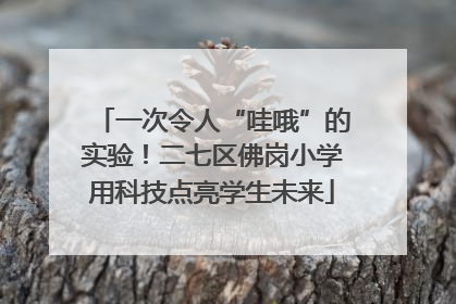 一次令人“哇哦”的实验！二七区佛岗小学用科技点亮学生未来