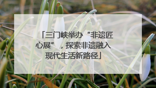 三门峡举办“非遗匠心展”，探索非遗融入现代生活新路径
