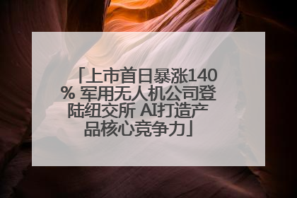 上市首日暴涨140% 军用无人机公司登陆纽交所 AI打造产品核心竞争力