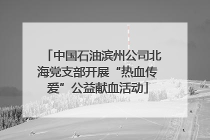中国石油滨州公司北海党支部开展“热血传爱”公益献血活动