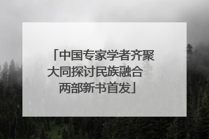 中国专家学者齐聚大同探讨民族融合 两部新书首发