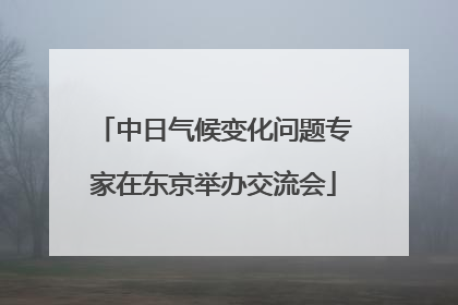 中日气候变化问题专家在东京举办交流会