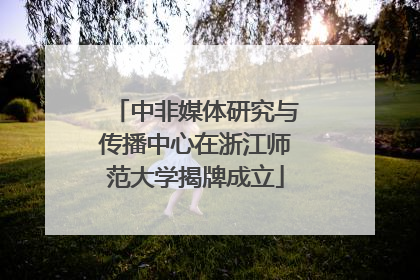 中非媒体研究与传播中心在浙江师范大学揭牌成立