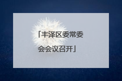 丰泽区委常委会会议召开