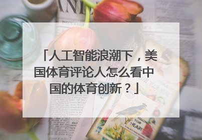 人工智能浪潮下，美国体育评论人怎么看中国的体育创新？