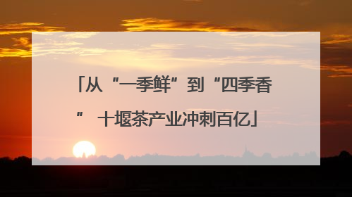 从“一季鲜”到“四季香” 十堰茶产业冲刺百亿