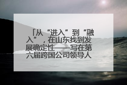 从“进入”到“融入”，在山东找到发展确定性——写在第六届跨国公司领导人青岛峰会开幕之际