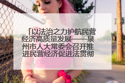 以法治之力护航民营经济高质量发展——泉州市人大常委会召开推进民营经济促进法贯彻实施座谈会