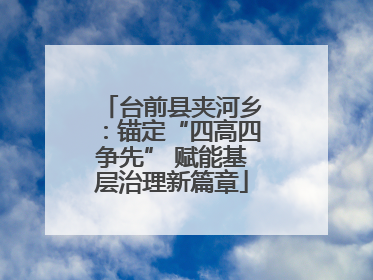 台前县夹河乡：锚定“四高四争先” 赋能基层治理新篇章