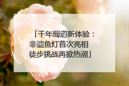 千年蜀道新体验：非遗鱼灯首次亮相 徒步挑战再掀热潮