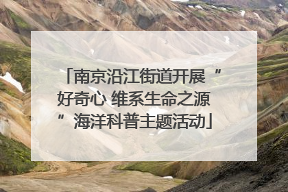 南京沿江街道开展“好奇心 维系生命之源”海洋科普主题活动