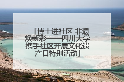 博士进社区 非遗焕新彩——四川大学携手社区开展文化遗产日特别活动
