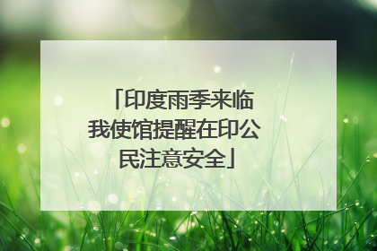 印度雨季来临 我使馆提醒在印公民注意安全