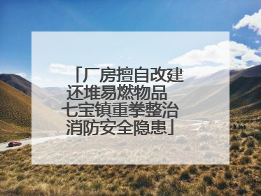 厂房擅自改建还堆易燃物品 七宝镇重拳整治消防安全隐患