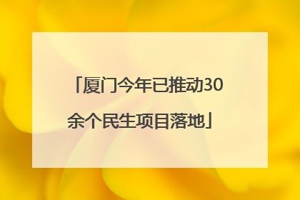 厦门今年已推动30余个民生项目落地