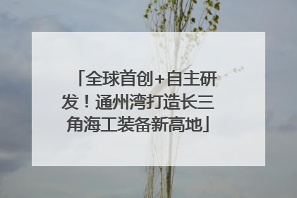 全球首创+自主研发！通州湾打造长三角海工装备新高地