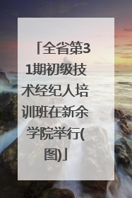 全省第31期初级技术经纪人培训班在新余学院举行(图)