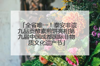 全省唯一！泰安非遗九品贡酵素煎饼亮相第九届中国成都国际非物质文化遗产节