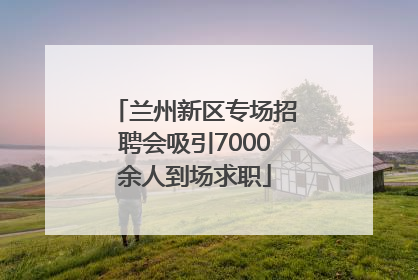 兰州新区专场招聘会吸引7000余人到场求职