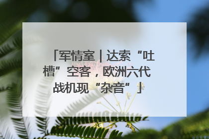 军情室｜达索“吐槽”空客，欧洲六代战机现“杂音”