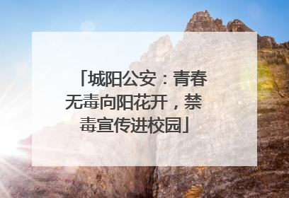 城阳公安：青春无毒向阳花开，禁毒宣传进校园