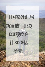 国家外汇局新发放一批QDII额度合计30.8亿美元