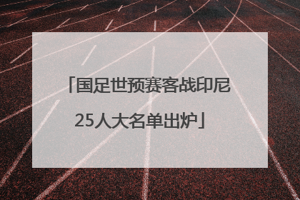 国足世预赛客战印尼25人大名单出炉