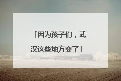 因为孩子们，武汉这些地方变了