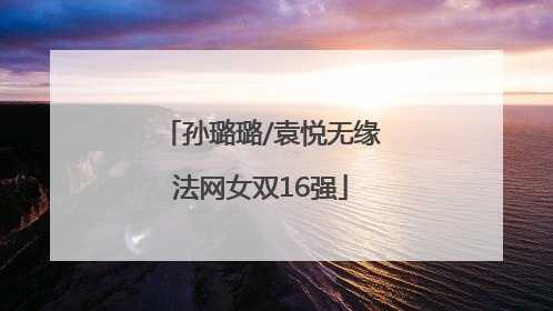 孙璐璐/袁悦无缘法网女双16强