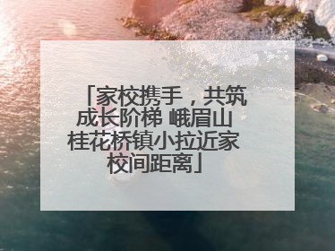 家校携手，共筑成长阶梯 峨眉山桂花桥镇小拉近家校间距离