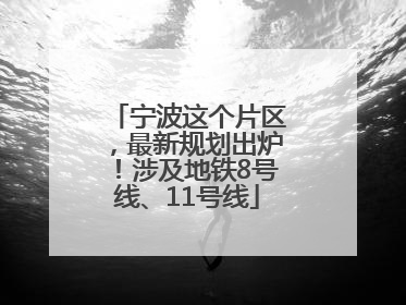 宁波这个片区，最新规划出炉！涉及地铁8号线、11号线