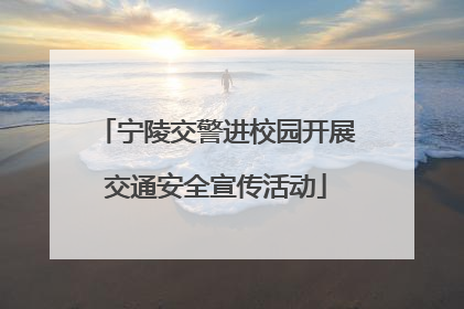 宁陵交警进校园开展交通安全宣传活动